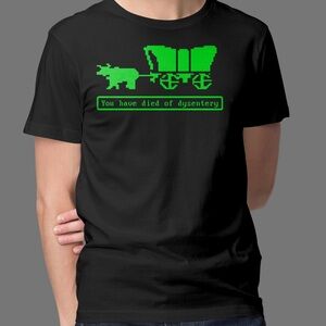 “You Died of Dysentery” Black Graphic T-Shirt